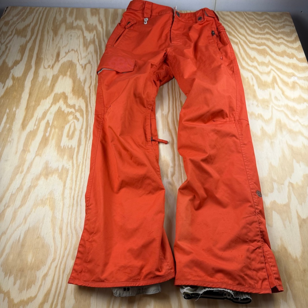 686 Authentic Infidry Snow Pants Mens Large Orange Waterproof Ski Snowboard